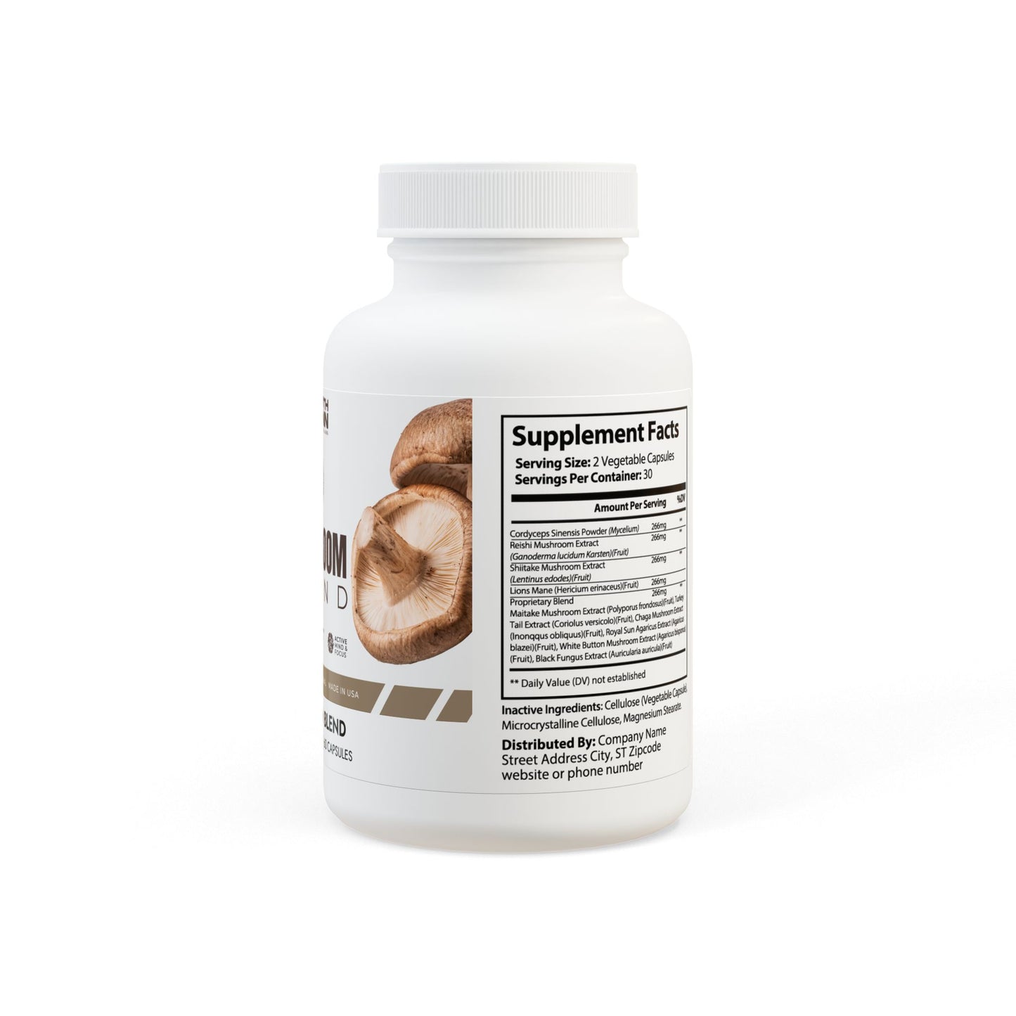 Mushroom Blend Supplement (60 Capsules)