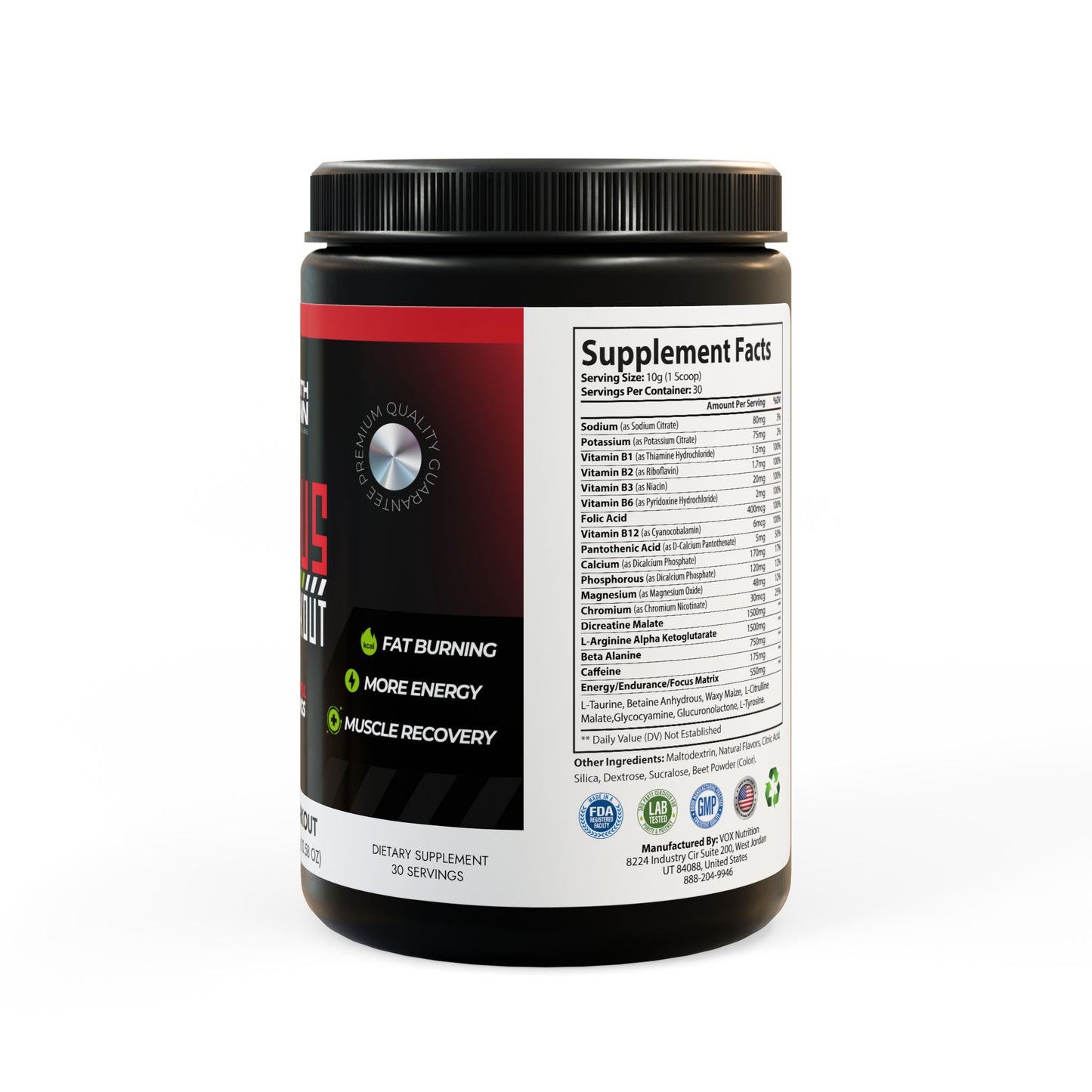 Pre-Workout Supplement, Watermelon (300g, 10.58oz)