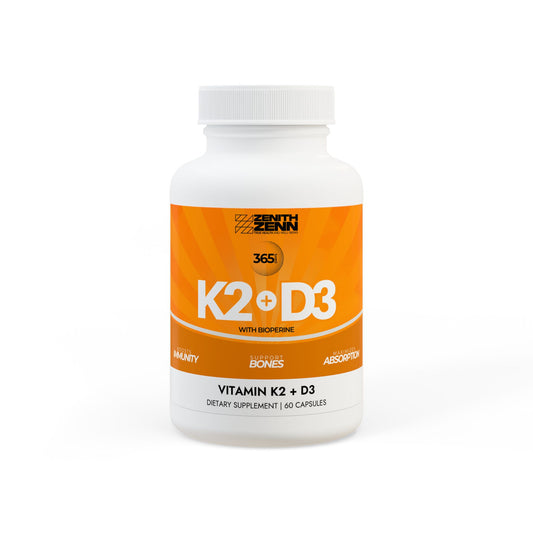 Vitamin K2 + D3 Supplement (60 Capsules)